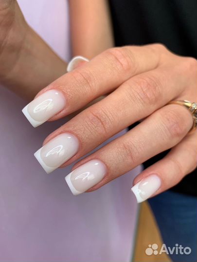 Маникюр, укрепление гелем, наращивание