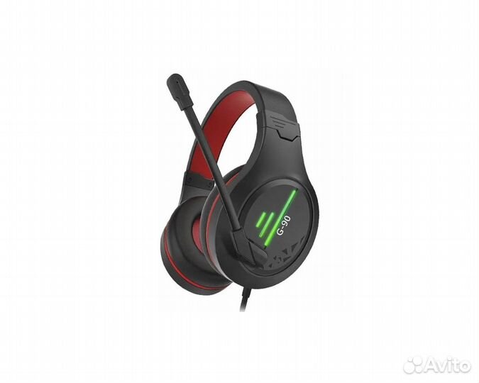 Гарнитура игровая полноразмерная G-90 черно-красны