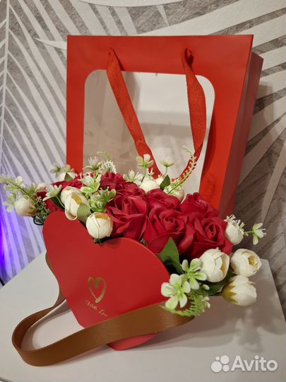 Букет из мыльных роз