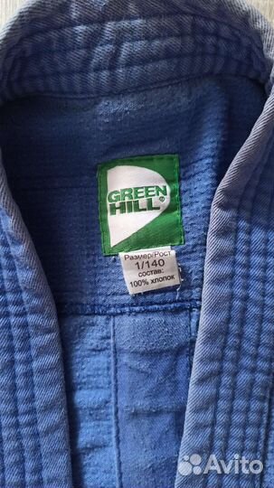 Самбовка кимоно куртка + брюки + пояс Green Hill