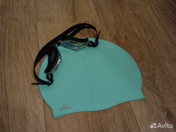 Шапочка для бассейна+очки детские