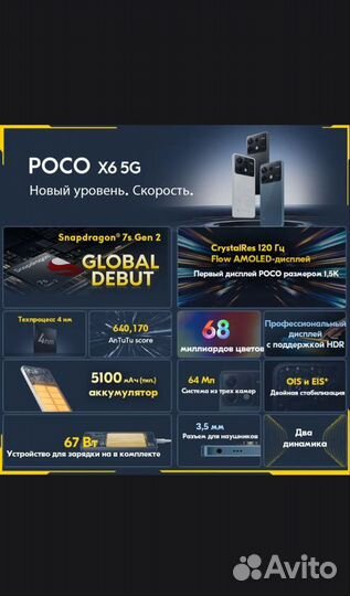 Xiaomi Poco X6, 8/256 ГБ