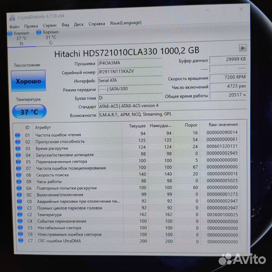 Жесткий диск Hitachi 1Tb