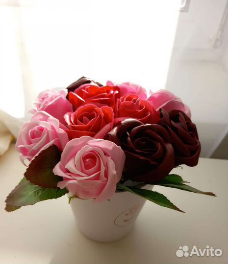 Букет из мыльных роз
