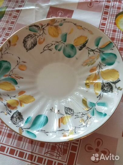 Чашка с блюдцем лфз костяной фарфор