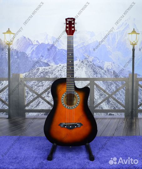 Акустическая гитара (новая) глянцевая, комплект
