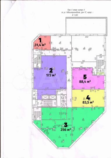 Помещения 88м², 166м², 256м²