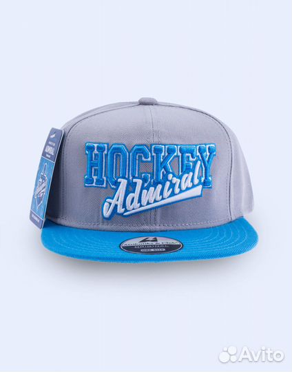 Бейсболка хк Адмирал серая с голубым
