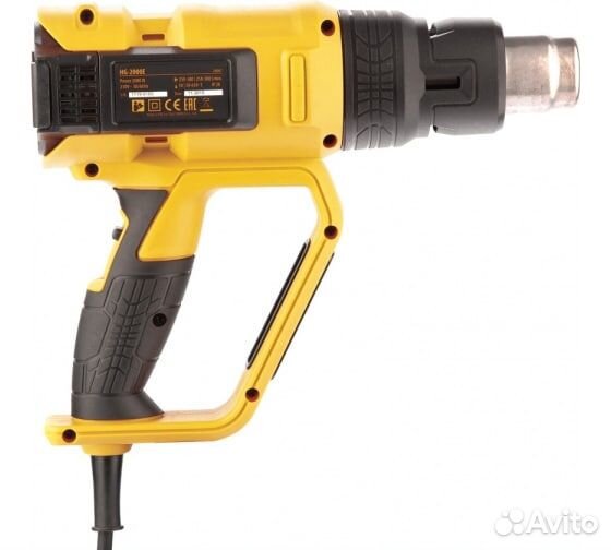Фен технический HG-2000E, 2000 Вт, 2 режима, LCD D