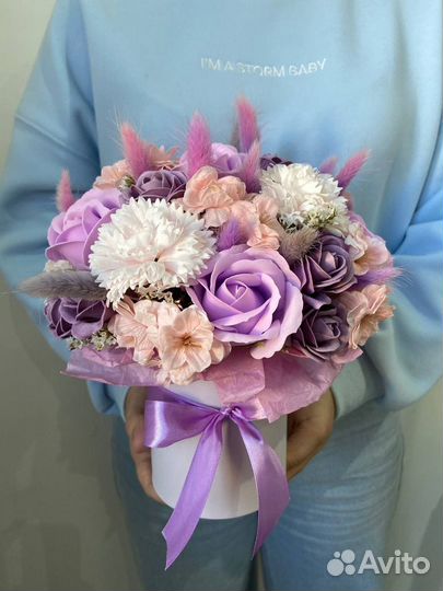 Композиция из мыльных цветов