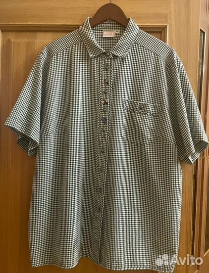 Винтажная рубашка в клетку женская