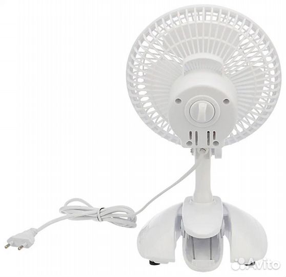 Вентилятор настольный на подставке с прищепкой