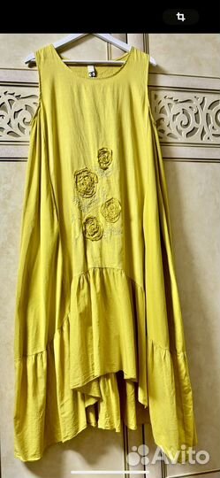 Платье бохо лен