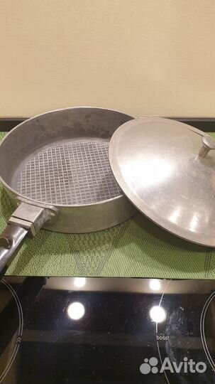 Чугунная сковорода гриль ссср,чугунок