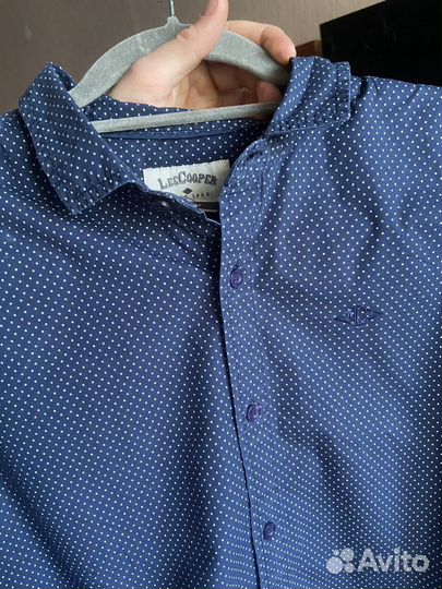Темно синяя мужская рубашка Lee Cooper размер L
