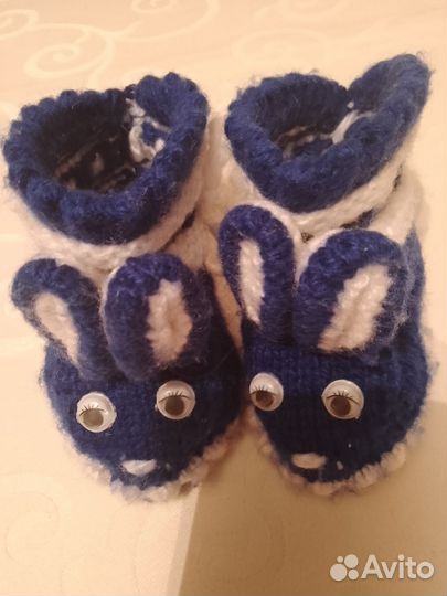 Овчинные и вязанные пинетки от 0 до года