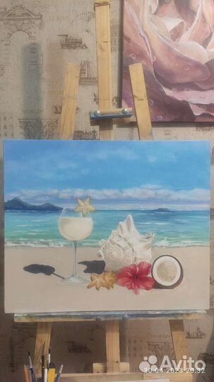 Большая интерьерная картина маслом на холсте