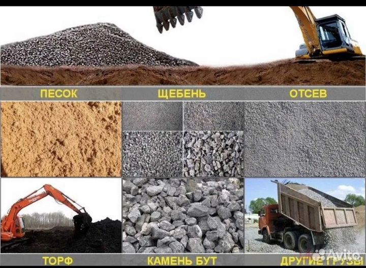 Доставка щебня и песка