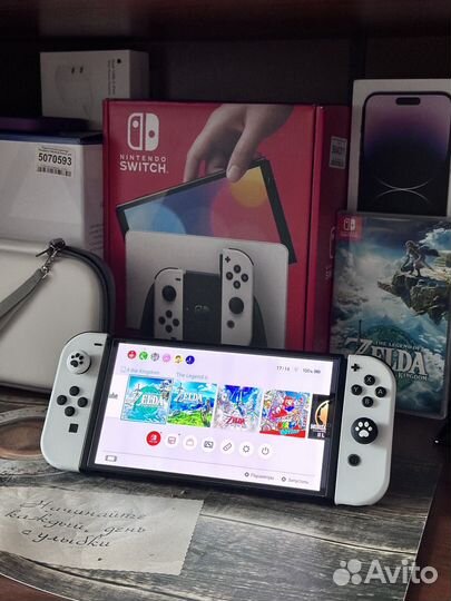 Nintendo switch Oled 128 гб на гарантии