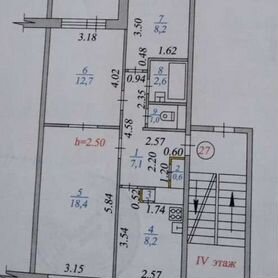 3-к. квартира, 60,5 м², 4/5 эт.