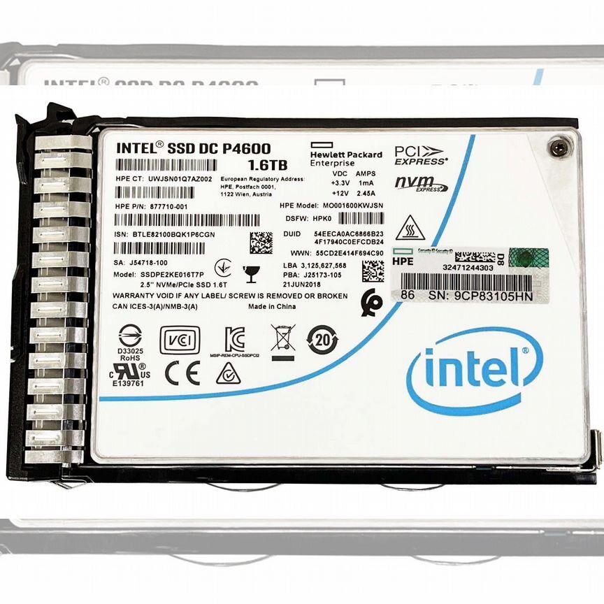 [880244-001] Ssd Hpe 1.6tb Nvme 880244-001 2.5