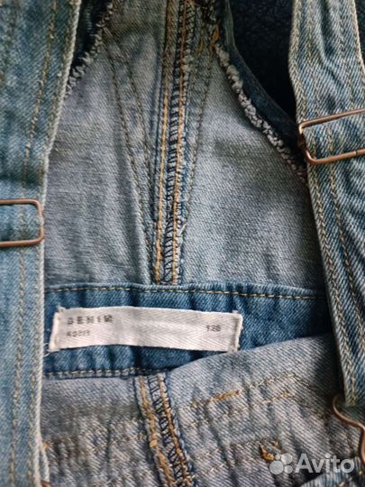 Джинсовый сарафан для девочки 122-128