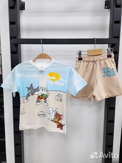 Костюм шорты и футболка Zara Том и Джерри 98,104