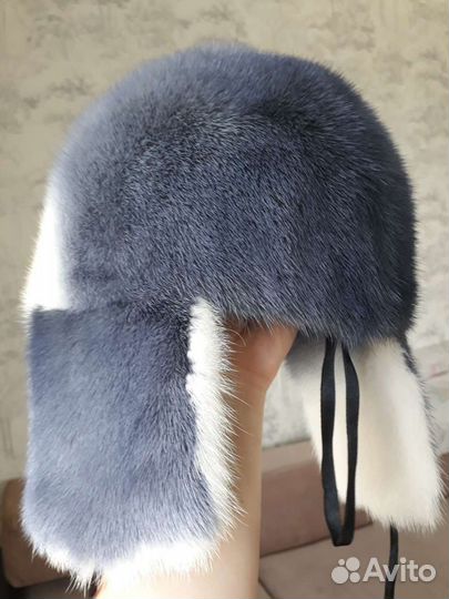 Шапка ушанка из кролика