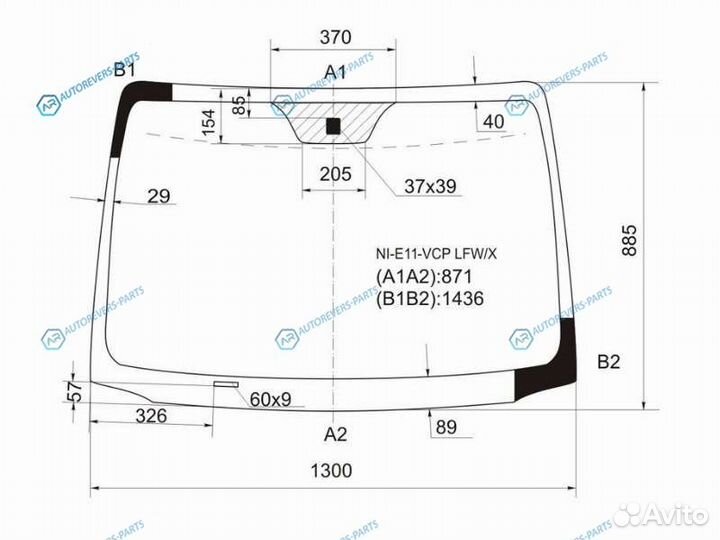 NI-E11-VCP lfwx Стекло лобовое nissan note 05-13