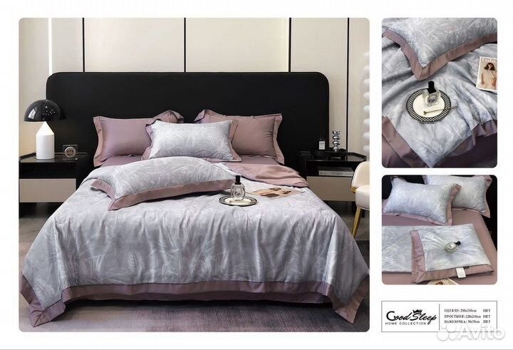 Постельное белье с одеялом тенсель евро