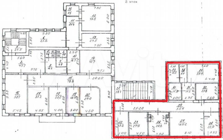 Офисы в центре (2 этаж), от 24.5 - 299.2 м²