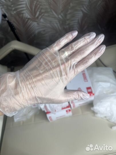 Перчатки медицинские виниловые