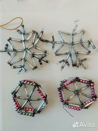 Елочные игрушки СССР стеклярус