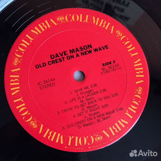 LP Dave Mason - Old Crest On A New Wave (CBS) USA