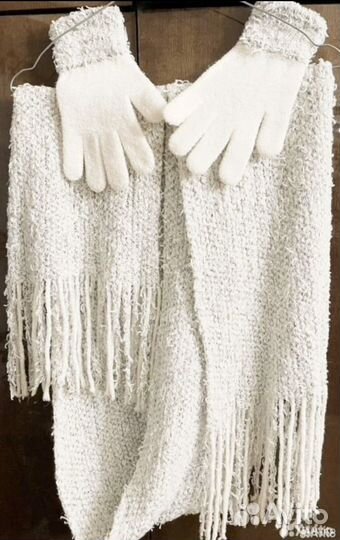 Шапка перчатки шарф