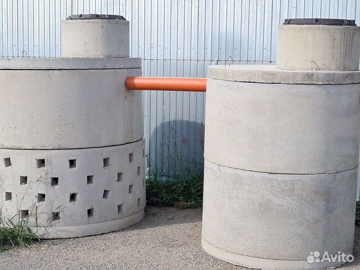 Септики выгребные ямы из бетонных колец