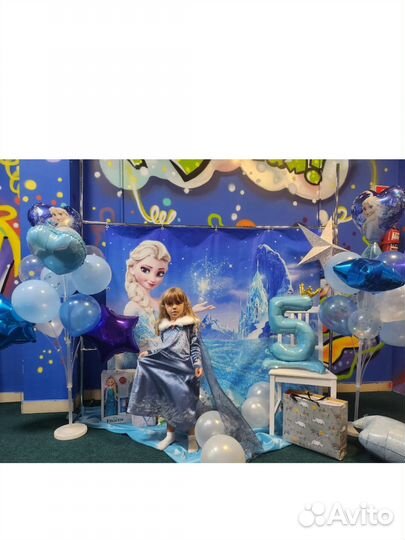 Баннер на день рождения холодное сердце Эльза