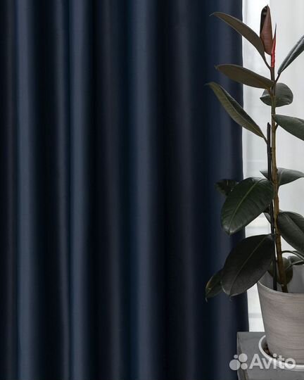 Шторы блэкаут марсель индиго готовые и на заказ