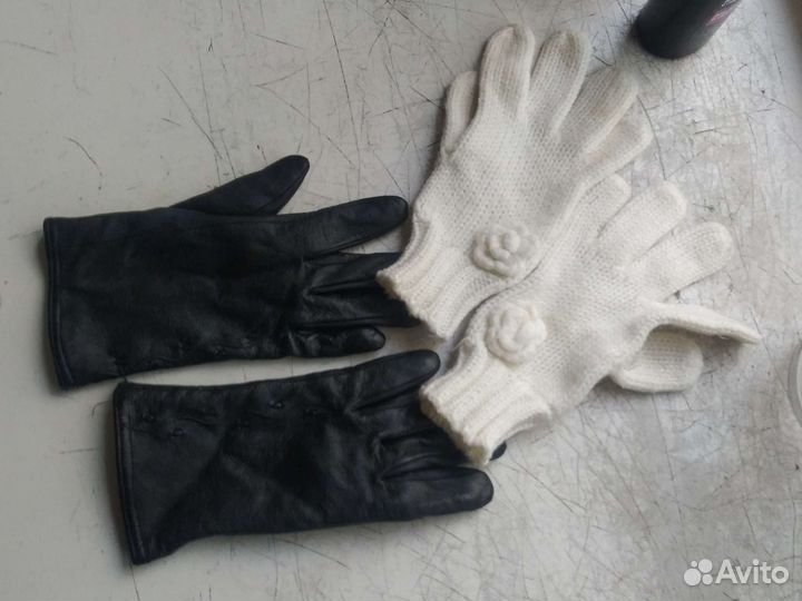 Перчатки женские кожаные новые