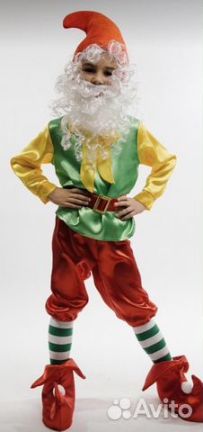 Новогодний костюм гнома 110 размер