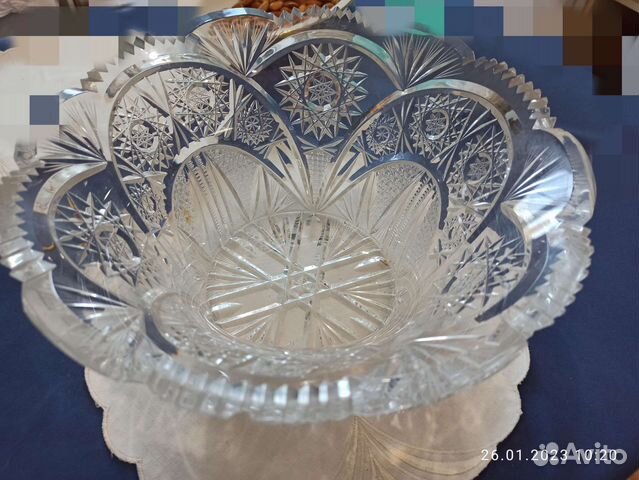 Ваза для фруктов хрусталь