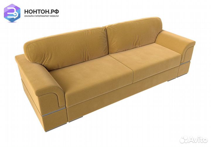 Диван еврокнижка Порту микровельвет жёлтый