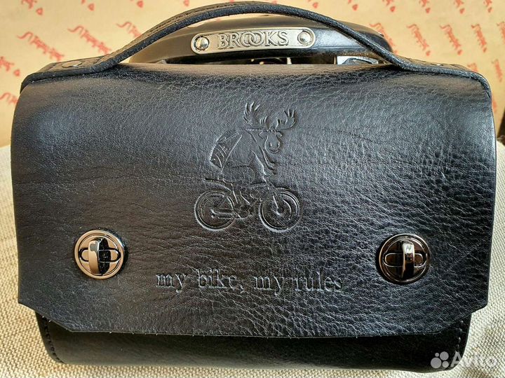 Сумка для велосипеда кожаная велолось, handmade