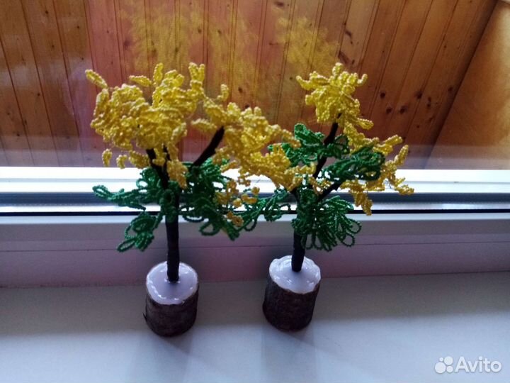 Дерево Мимоза из бисера