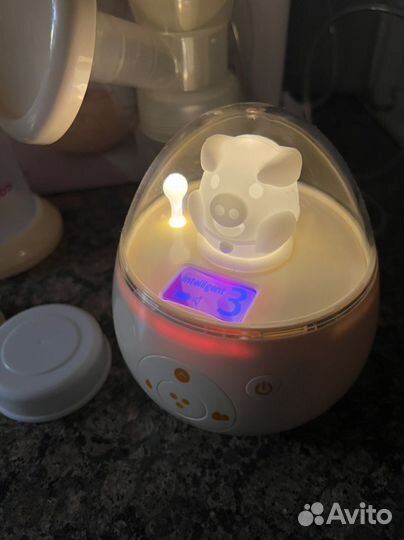 Двойной молокоотсос с ночником и музыкой