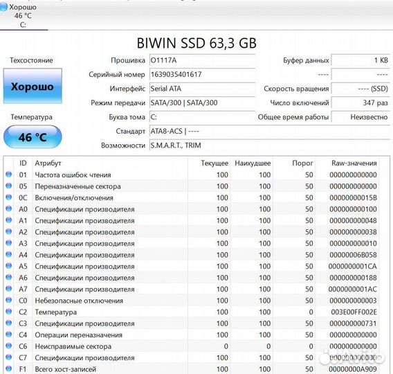 Ssd m.2 64 гб Msata