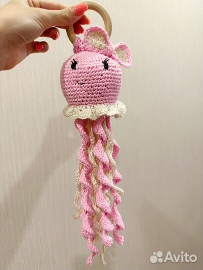 Погремушки ручной работы медуза и заяц