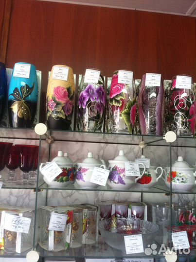 Вазы стеклянные