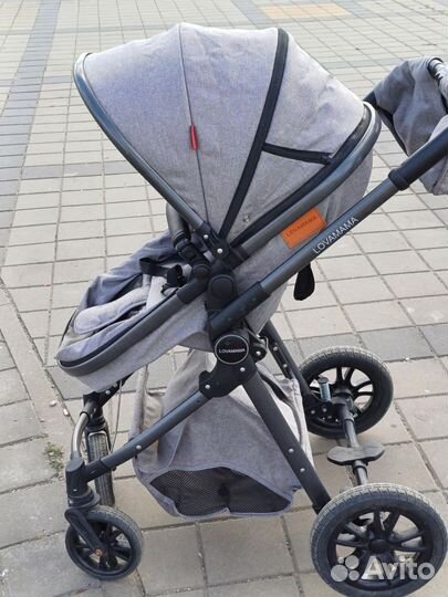 Коляска 2 в 1 трансформер цвет серый