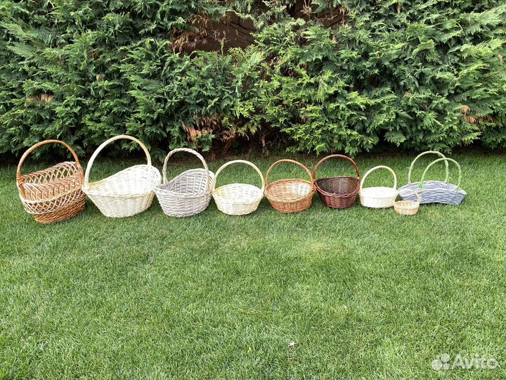 Корзина плетеная для пикника для грибов